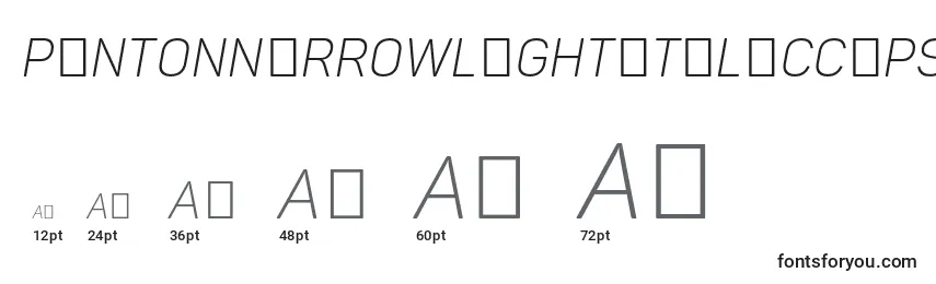 PantonnarrowLightitaliccaps Font Sizes