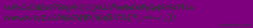 Basichandwritingdefault Font – Black Fonts on Purple Background