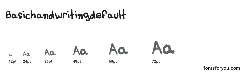 Размеры шрифта Basichandwritingdefault