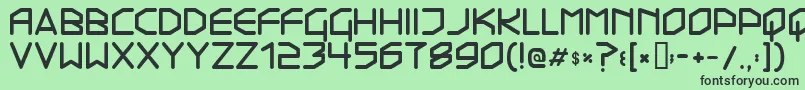 フォントTransistor2.15 – 緑の背景に黒い文字