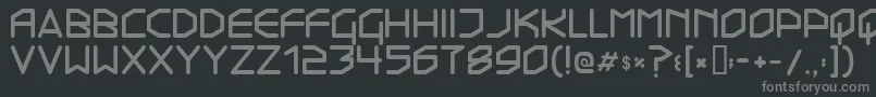 フォントTransistor2.15 – 黒い背景に灰色の文字