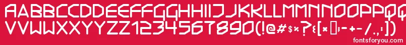 フォントTransistor2.15 – 赤い背景に白い文字