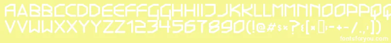 フォントTransistor2.15 – 黄色い背景に白い文字