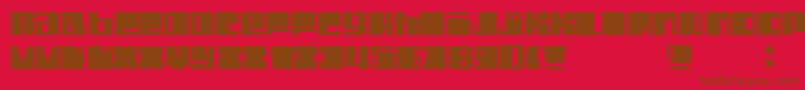 DheCruncy Font – Brown Fonts on Red Background