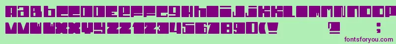 DheCruncy Font – Purple Fonts on Green Background