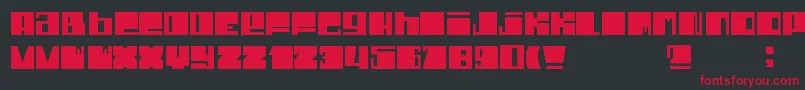 DheCruncy Font – Red Fonts on Black Background