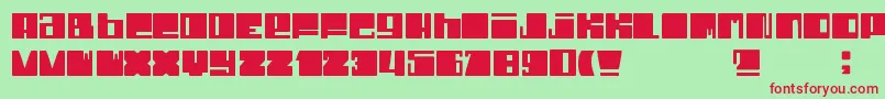 DheCruncy Font – Red Fonts on Green Background