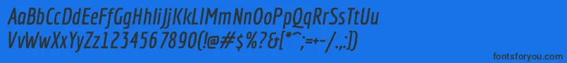 fuente EconomicaBolditalic – Fuentes Negras Sobre Fondo Azul