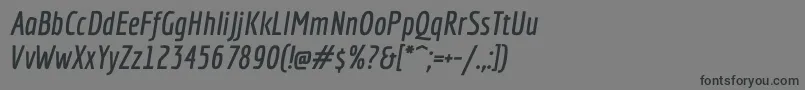 フォントEconomicaBolditalic – 黒い文字の灰色の背景