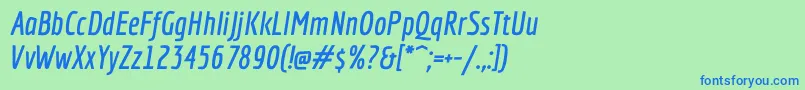 fuente EconomicaBolditalic – Fuentes Azules Sobre Fondo Verde