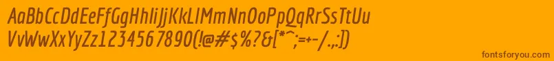 EconomicaBolditalic Font – Brown Fonts on Orange Background