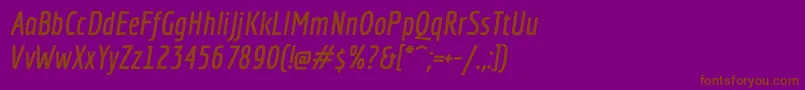 EconomicaBolditalic Font – Brown Fonts on Purple Background