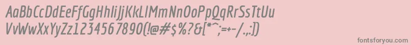 フォントEconomicaBolditalic – ピンクの背景に灰色の文字