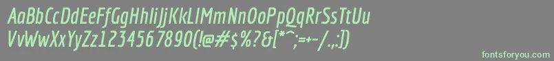 Шрифт EconomicaBolditalic – зелёные шрифты на сером фоне