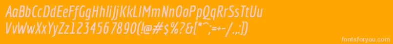 Police EconomicaBolditalic – polices roses sur fond orange