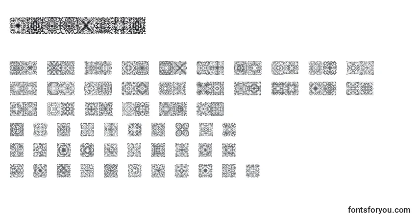 Fuente Symmetry - alfabeto, números, caracteres especiales