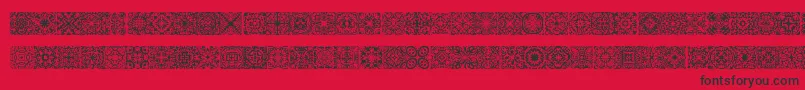 Symmetry Font – Black Fonts on Red Background