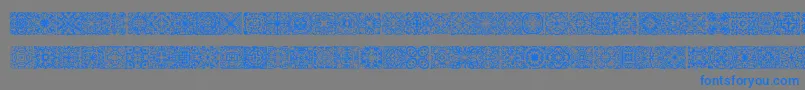 Symmetry Font – Blue Fonts on Gray Background