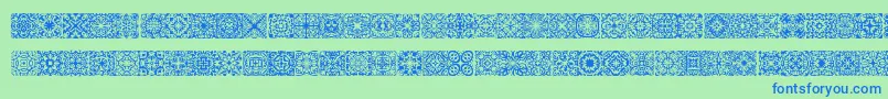 Symmetry Font – Blue Fonts on Green Background