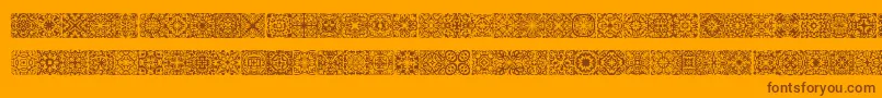 Symmetry Font – Brown Fonts on Orange Background