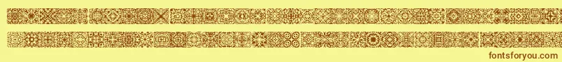 Symmetry Font – Brown Fonts on Yellow Background