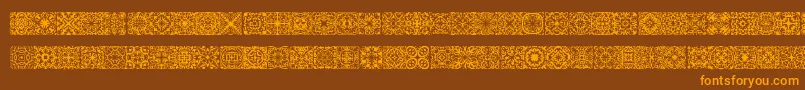 Symmetry Font – Orange Fonts on Brown Background