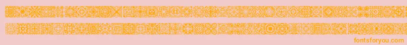 Symmetry Font – Orange Fonts on Pink Background