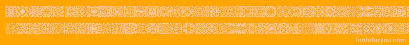 Symmetry Font – Pink Fonts on Orange Background
