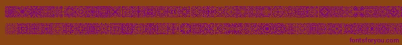 Symmetry Font – Purple Fonts on Brown Background