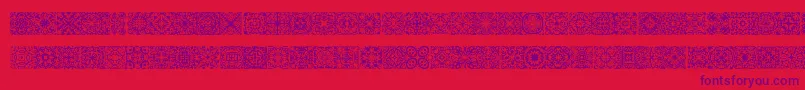 Symmetry Font – Purple Fonts on Red Background