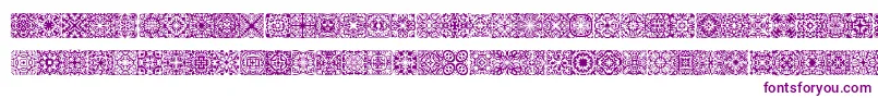 Symmetry-Schriftart – Violette Schriften auf weißem Hintergrund