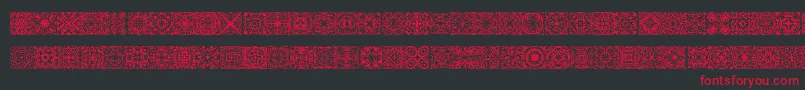 Symmetry Font – Red Fonts on Black Background