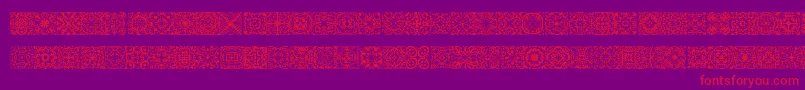 Symmetry Font – Red Fonts on Purple Background