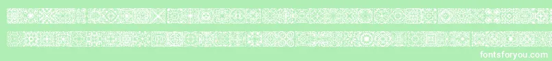 Symmetry Font – White Fonts on Green Background