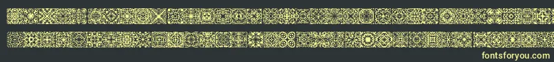 Symmetry Font – Yellow Fonts on Black Background