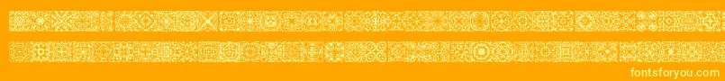 Symmetry Font – Yellow Fonts on Orange Background
