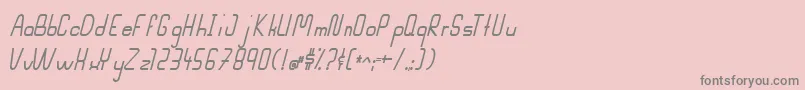 フォントMahsuriItalic – ピンクの背景に灰色の文字