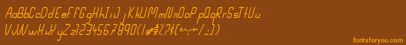 Шрифт MahsuriItalic – оранжевые шрифты на коричневом фоне