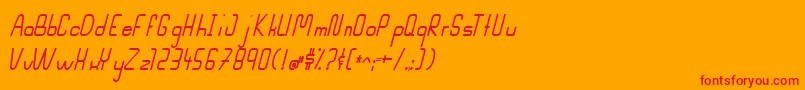 MahsuriItalic-fontti – punaiset fontit oranssilla taustalla