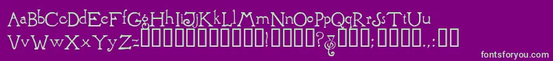 BrandywineTM Font – Green Fonts on Purple Background