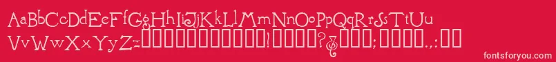 BrandywineTM Font – Pink Fonts on Red Background