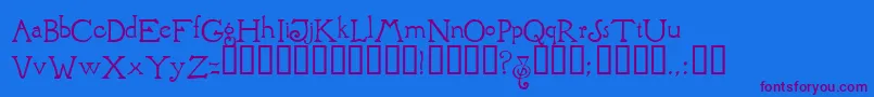 BrandywineTM Font – Purple Fonts on Blue Background