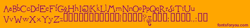 BrandywineTM Font – Purple Fonts on Orange Background