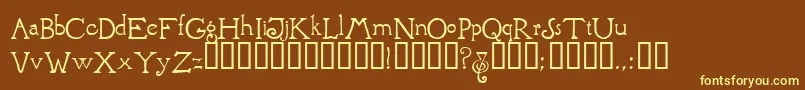 BrandywineTM Font – Yellow Fonts on Brown Background