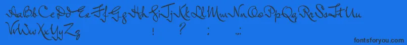 LordRadcliff Font – Black Fonts on Blue Background