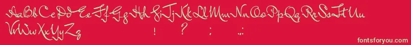 LordRadcliff Font – Green Fonts on Red Background