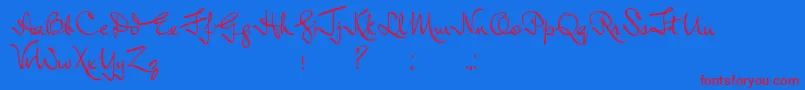 LordRadcliff Font – Red Fonts on Blue Background