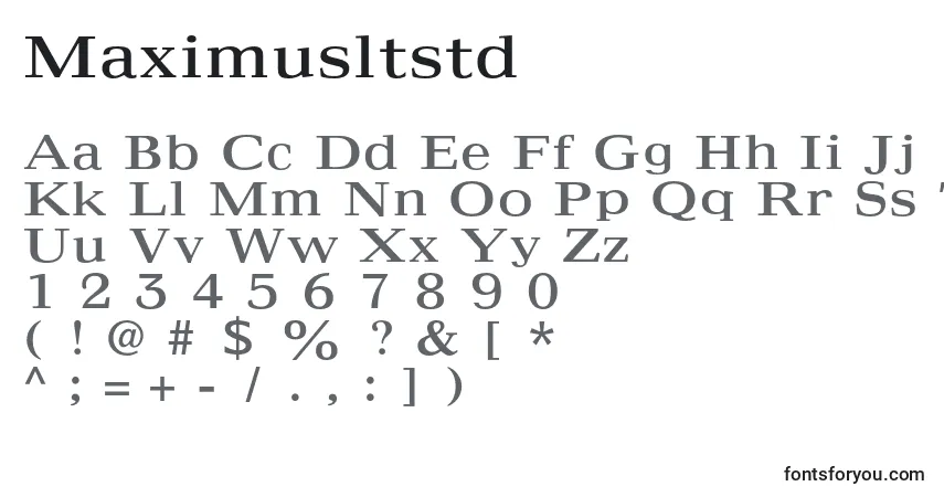 Шрифт Maximusltstd – алфавит, цифры, специальные символы