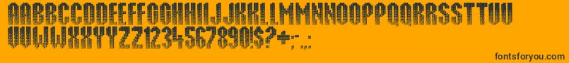 Punktum-Schriftart – Schwarze Schriften auf orangefarbenem Hintergrund