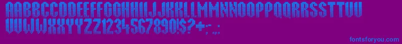 フォントPunktum – 紫色の背景に青い文字